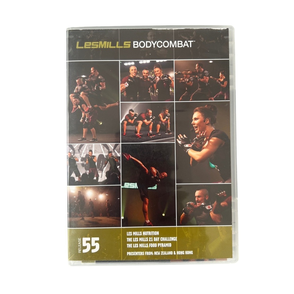 Les Mills BodyCombat Release 55 Workout DVD and Music CD Set MMA Fitness